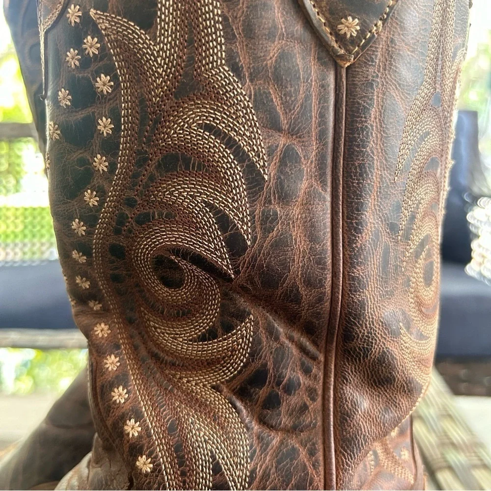 Old Gringo Men’s Brown Embroidered Leather Vencida Western Boot Size 9 1/2 D - Picture 3 of 14